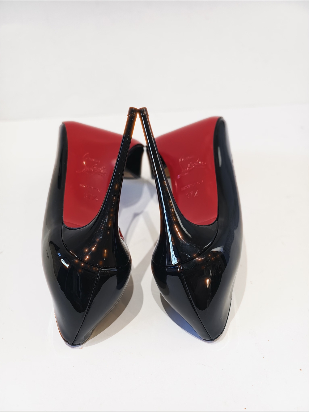 Christian Louboutin Iriza 100 Patent Leather D'Orsay Pumps - Picture 7 of 10